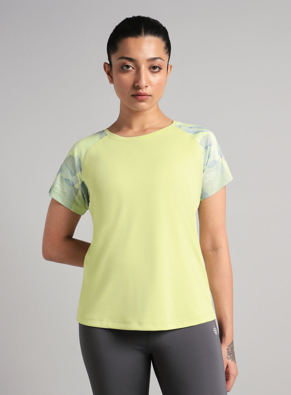 Women's Lime Printed Ultimate Training T-shirt