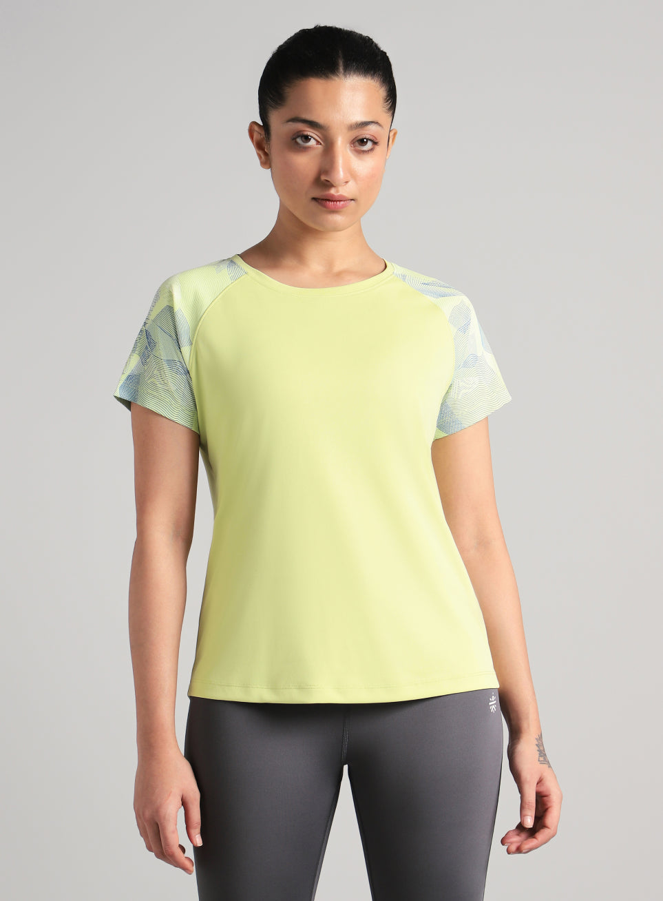 Women's Lime Printed Ultimate Training T-shirt