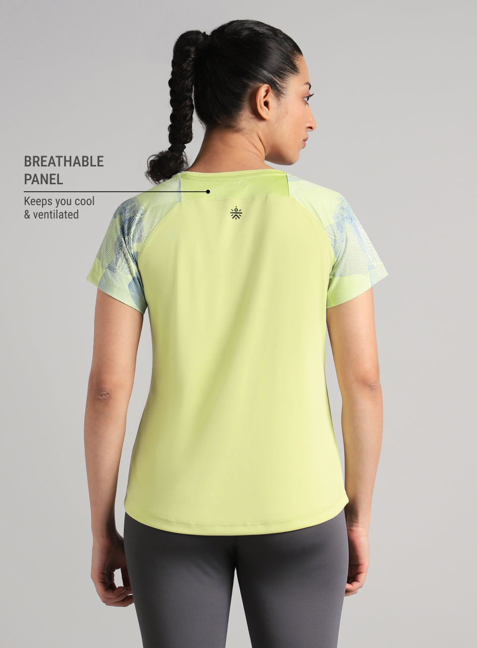 Women's Lime Printed Ultimate Training T-shirt