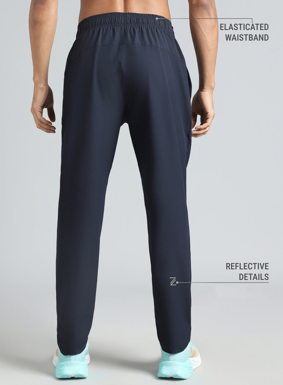 Men's Navy Pace Up Running Trackpants