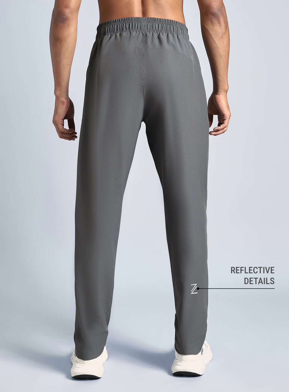 Men's Grey Pace Up Running Trackpants