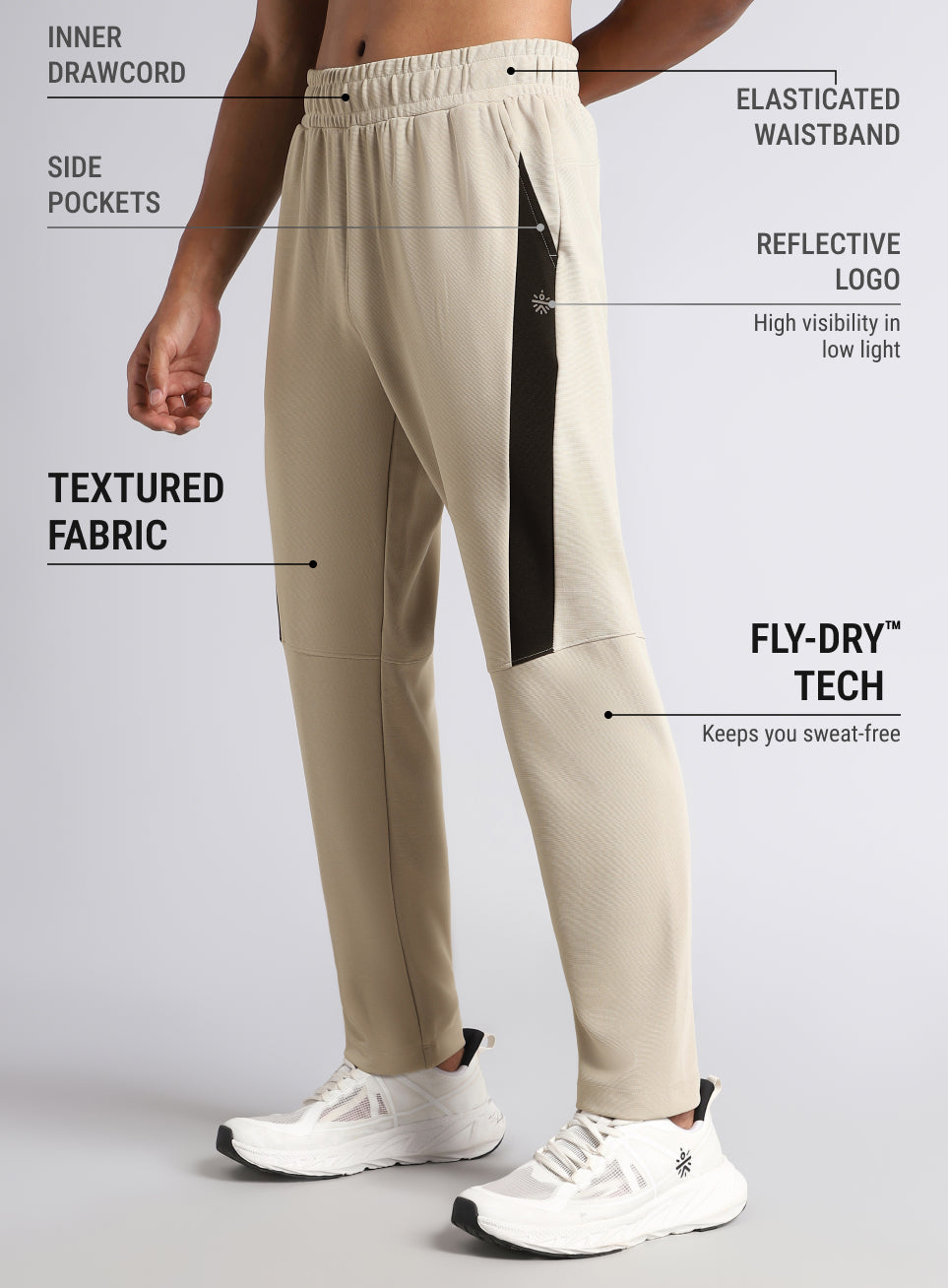 Men's Grey Runner Essential Trackpants