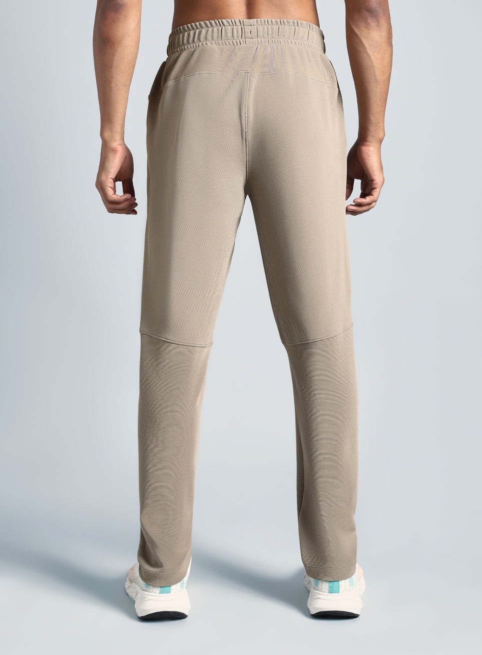Men's Beige Pace Up Running Trackpants