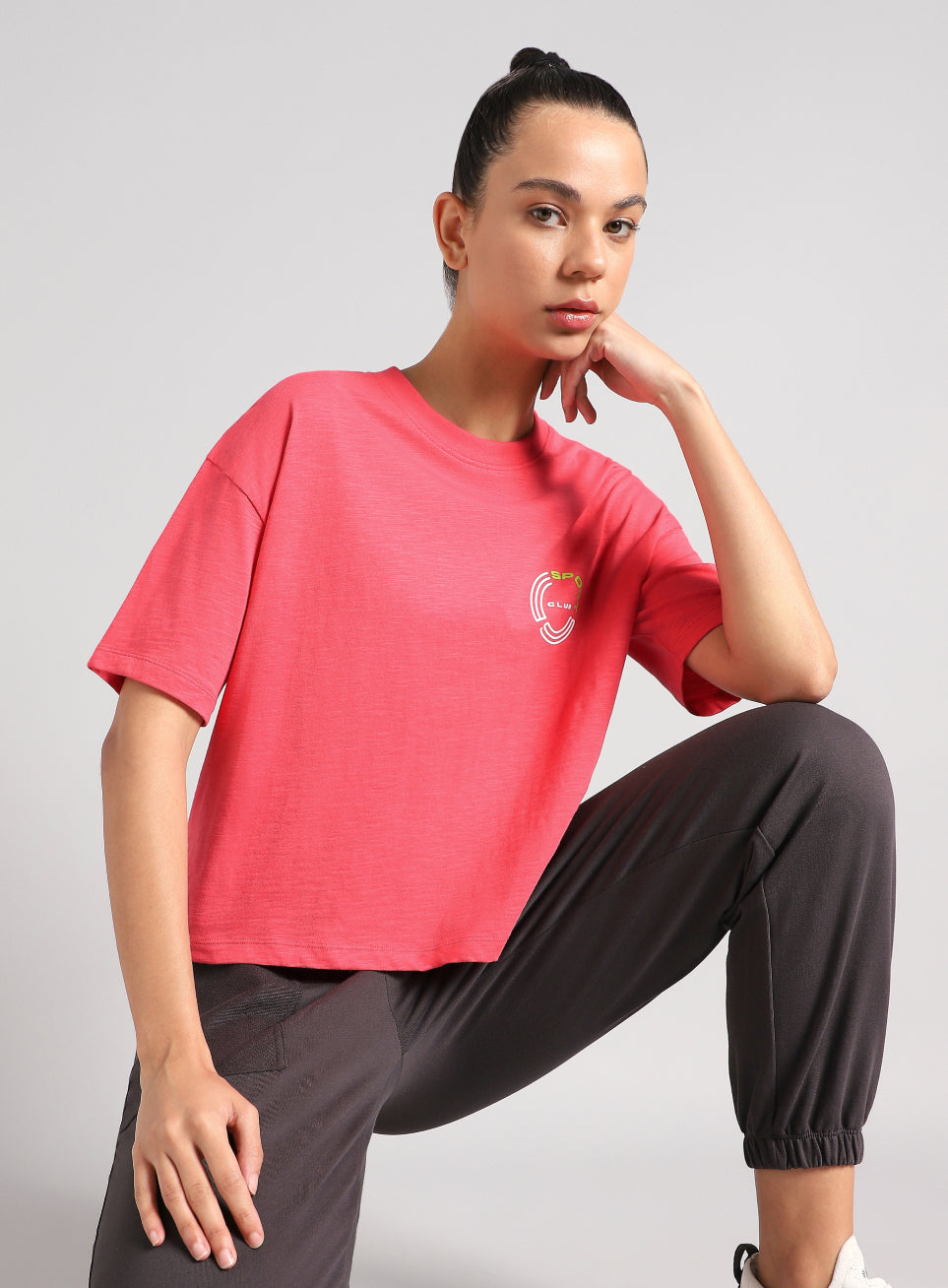 Women's Pink Sports Club T-shirt