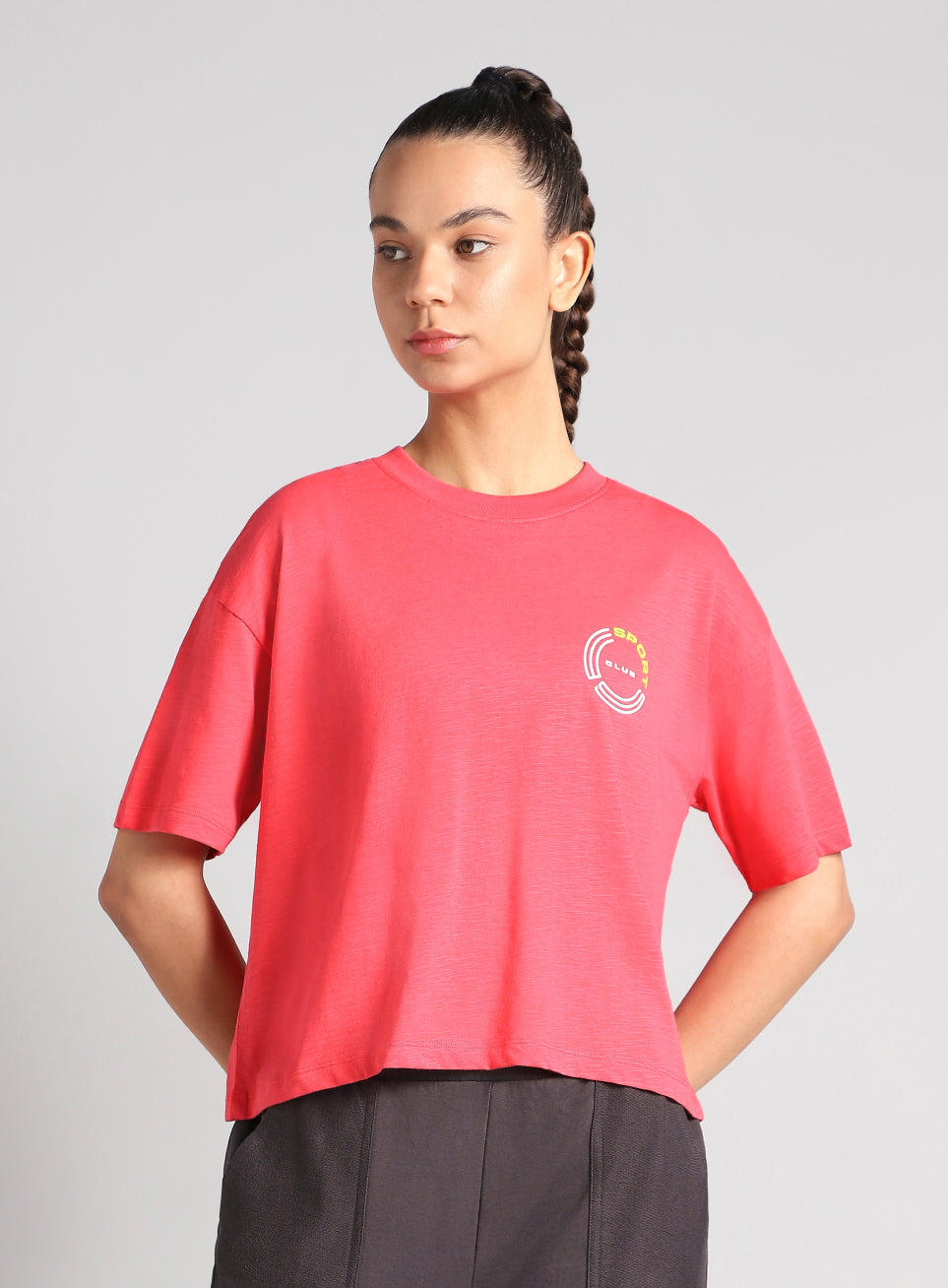 Women's Pink Sports Club T-shirt