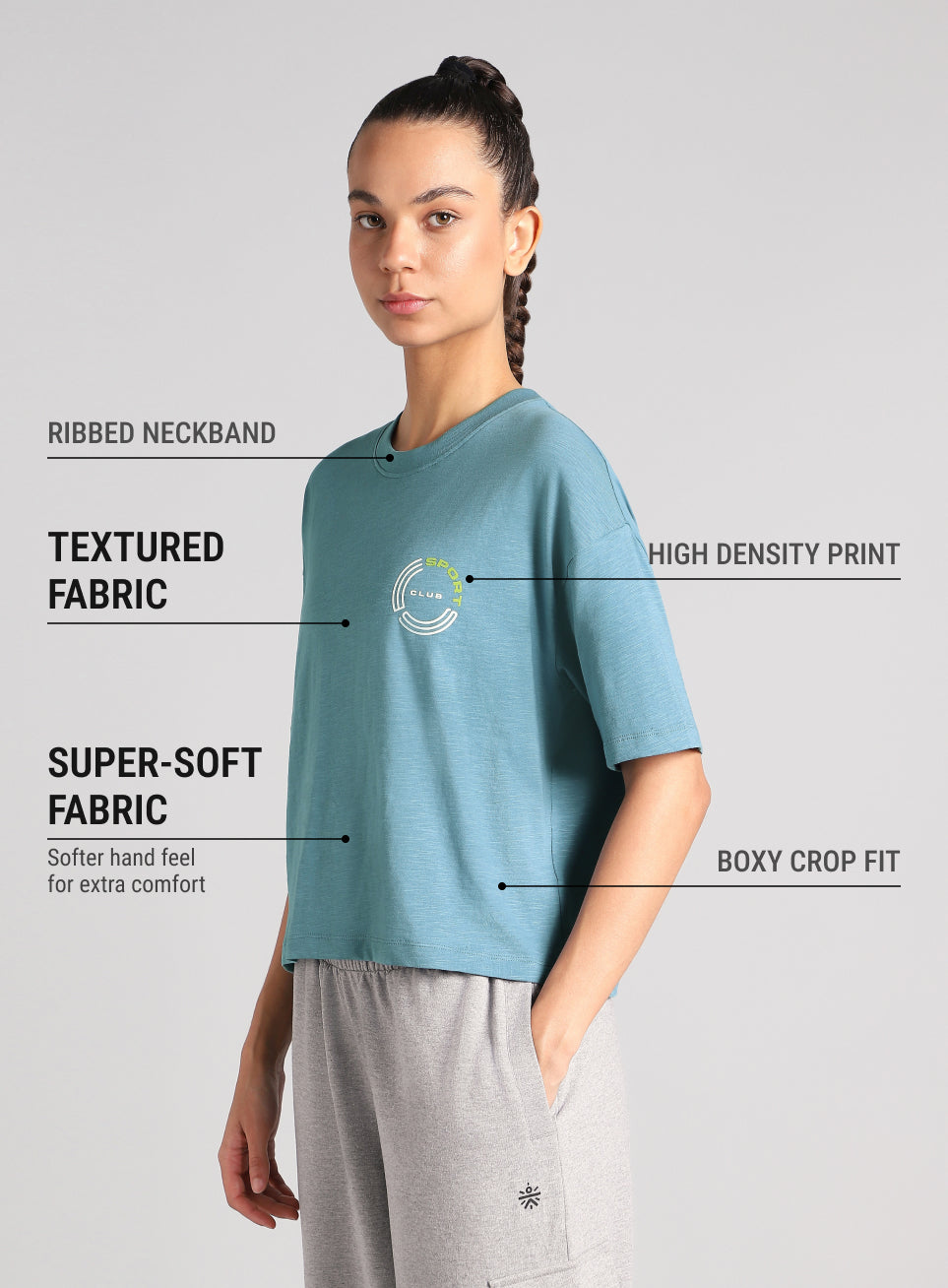 Women's Blue Sports Club T-shirt