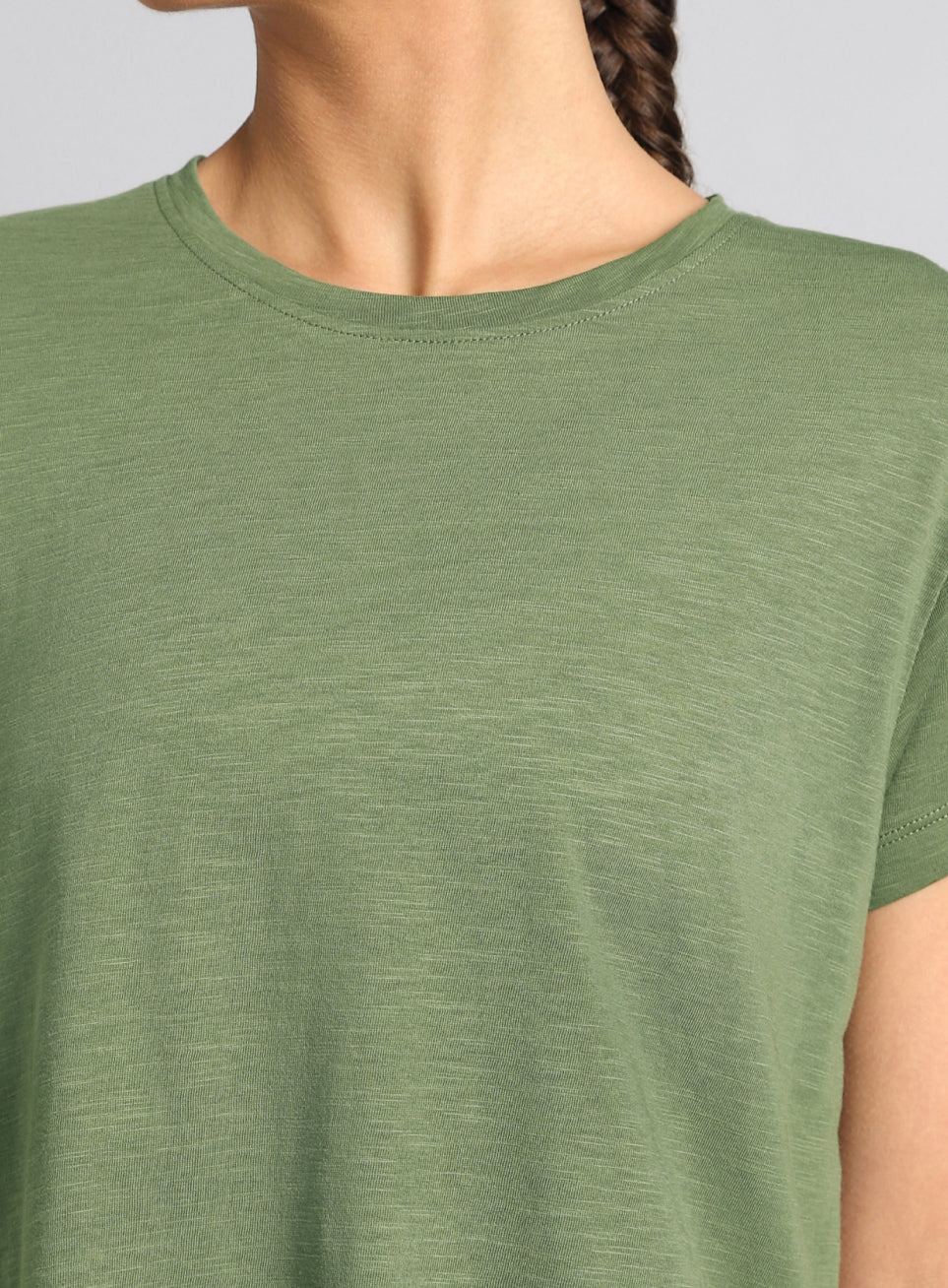 Women's Olive Yoga Flow Top