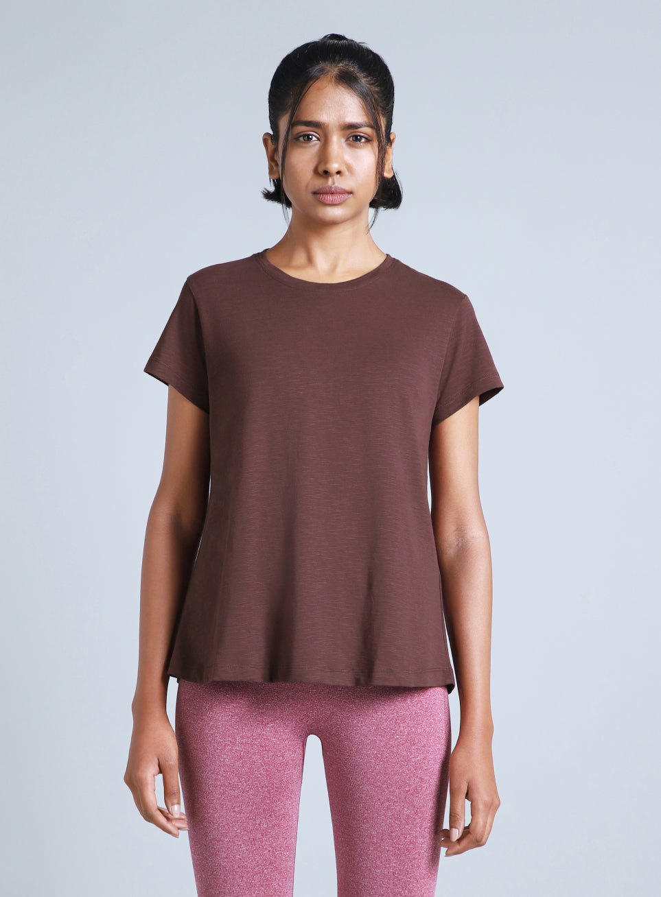 Women's Brown Yoga Flow Top