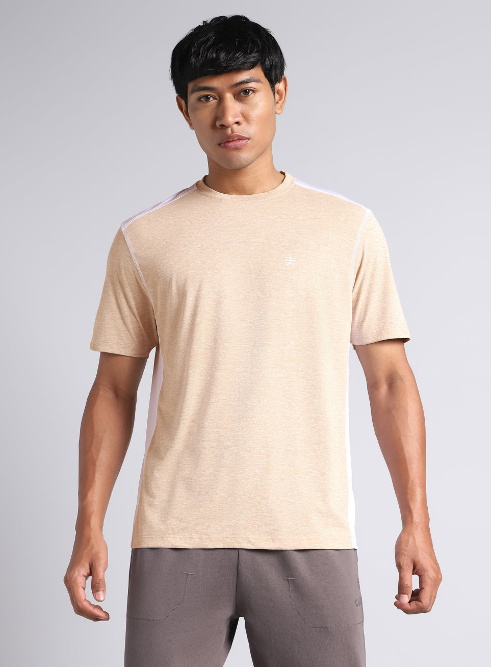 Men's Amp Up Beige Comfortech T-shirt