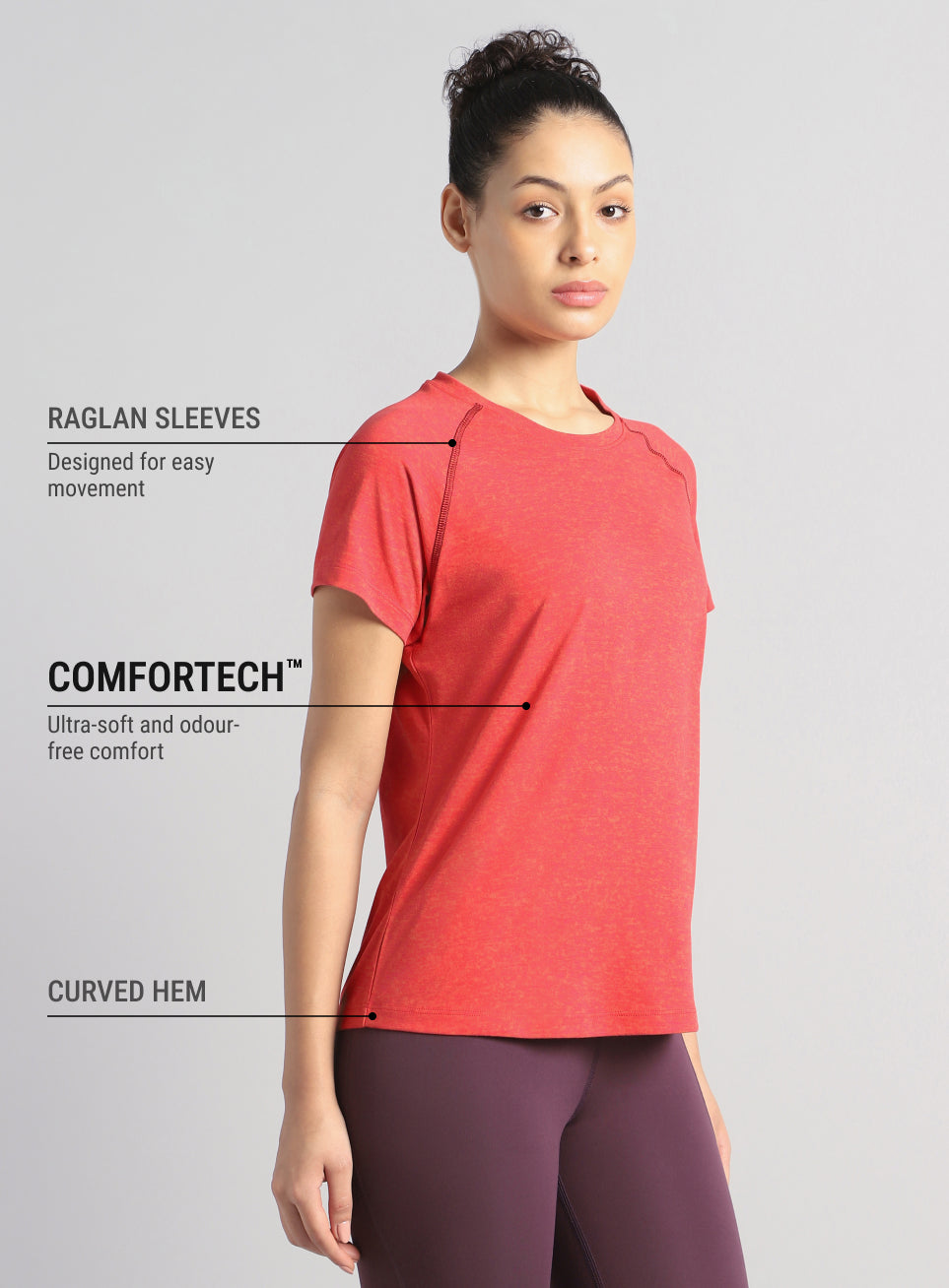 Women's Muscle Flex Pink COMFORtech™ T-shirt