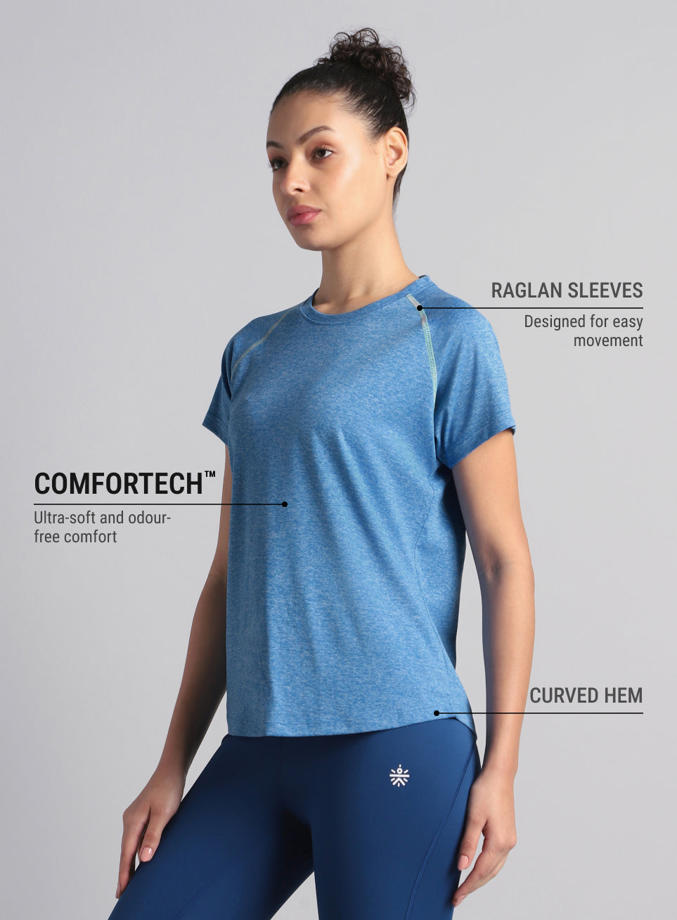 Women's Muscle Flex Blue COMFORtech™ T-shirt