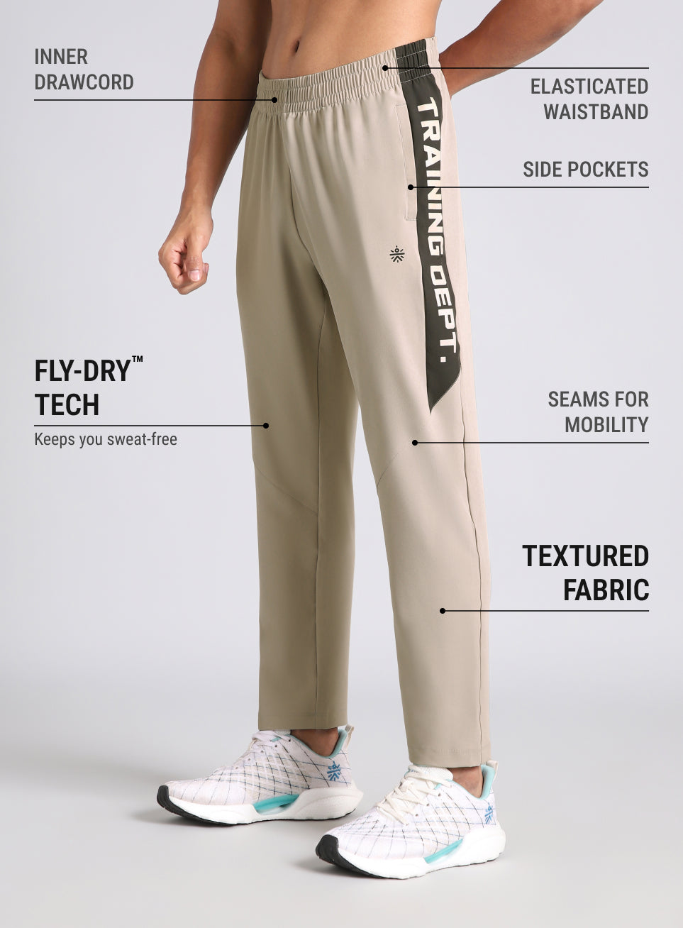 Men's Grey Training Department Trackpants