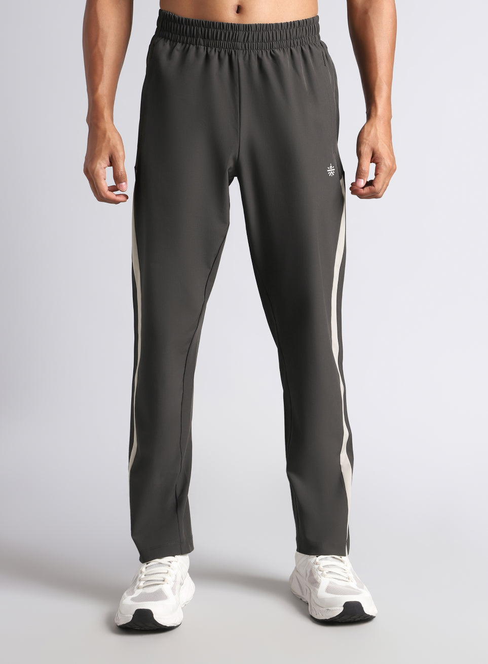 Men's Dark Grey Sporty Training Trackpants