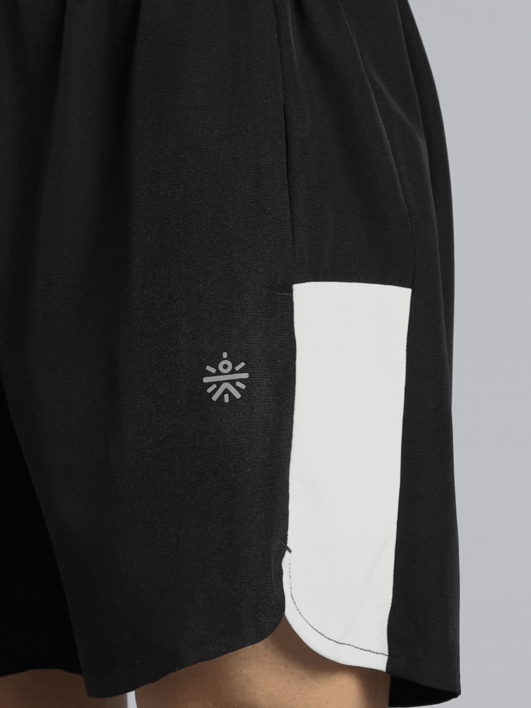 Men's Black Pace Up Runner's Shorts