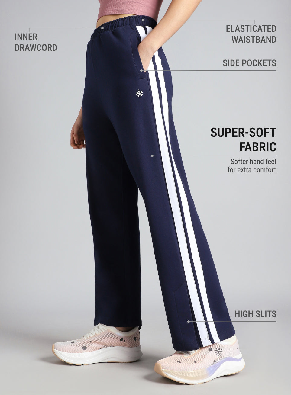 Women's Blue Dance Flow Trackpants