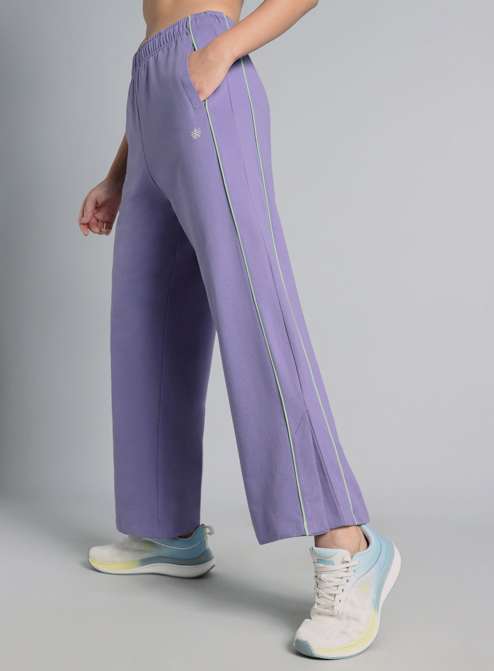 Women's Purple Community Straight Trackpants