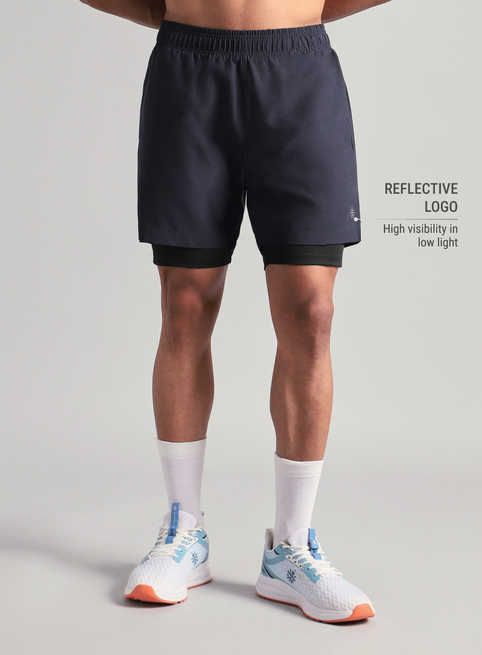 Men's Run Elevate Navy Integrated Shorts