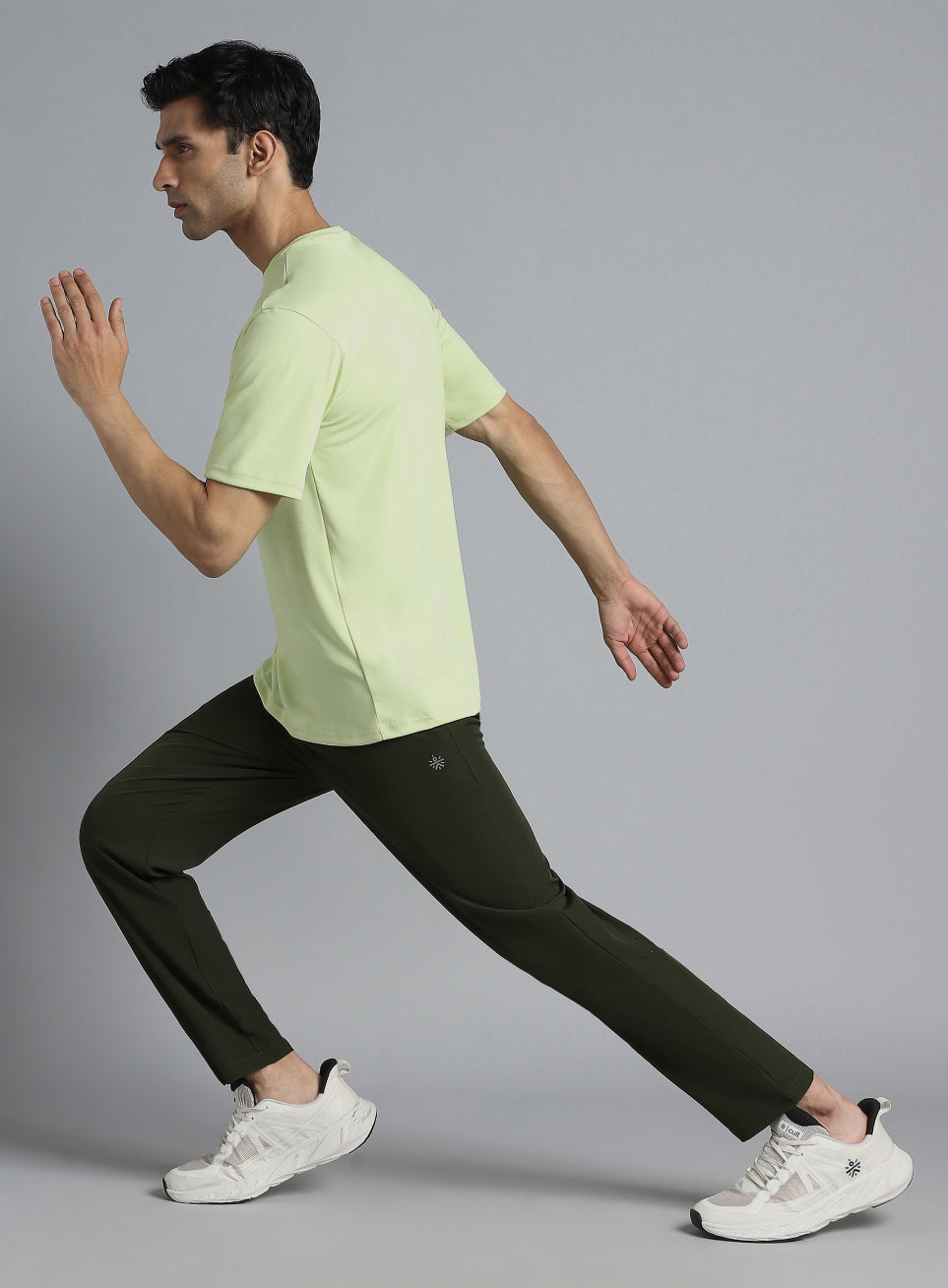 Men's Olive Running Essential Trackpants