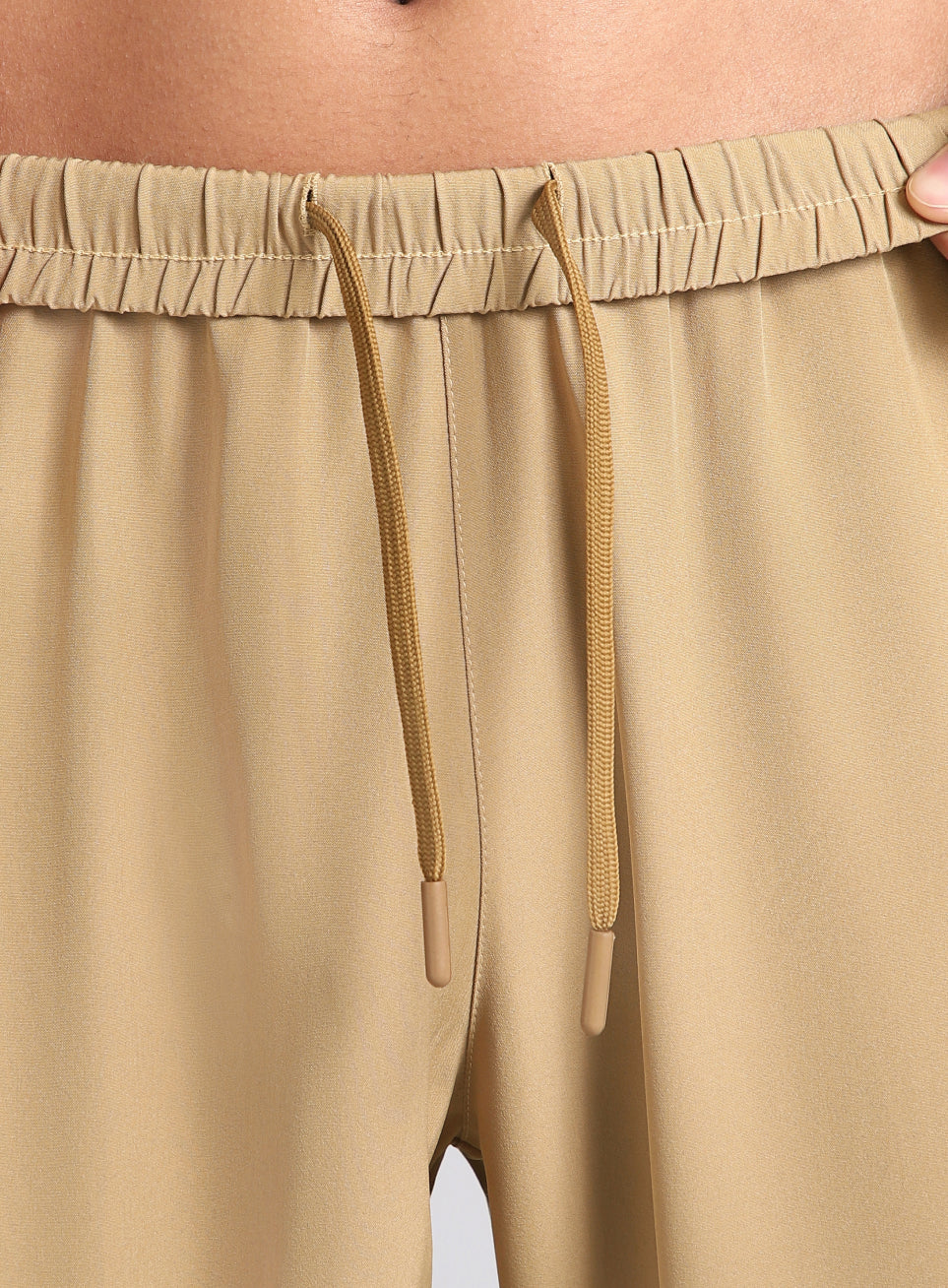 Men's Beige Running Essential Trackpants