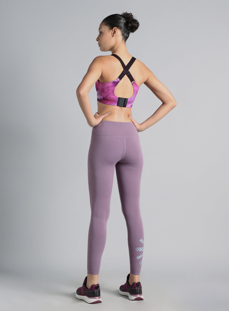 Women's Purple Printed High Impact Training Bra