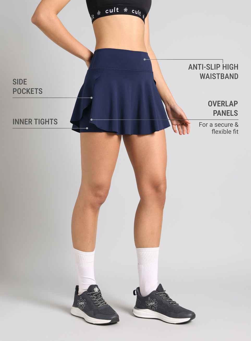 Women's Blue True Performance Sculpted COMFlex Skorts