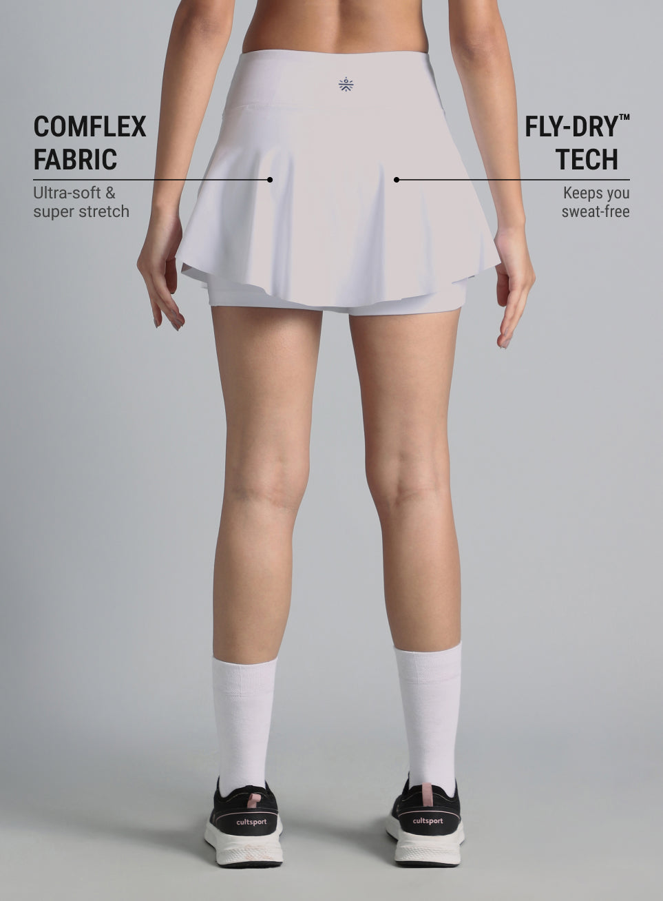 Women's White True Performance Sculpted COMFlex Skorts