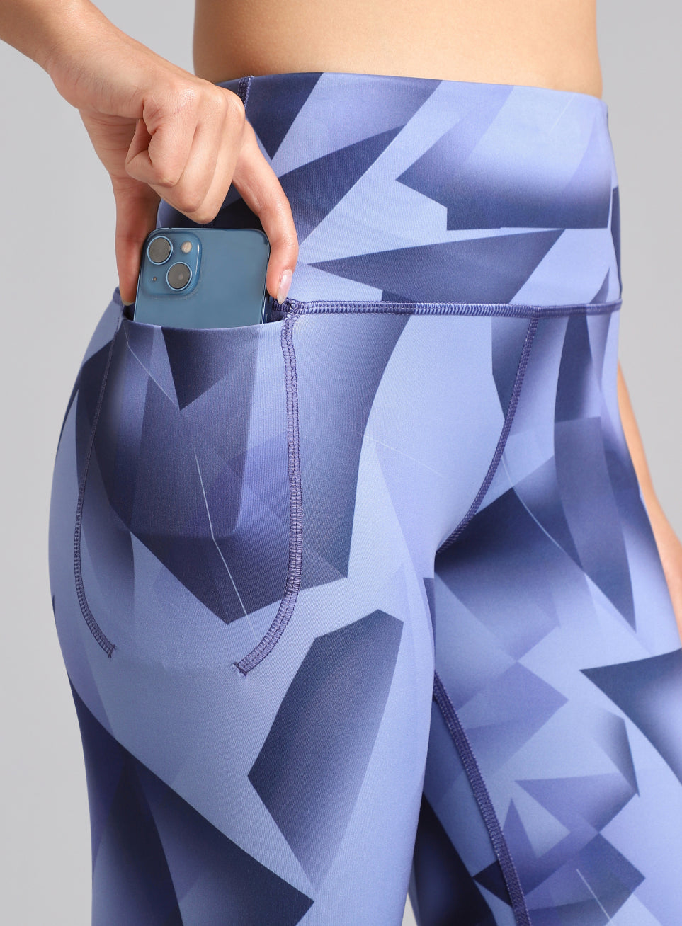 Women's Blue Feel the Beat Printed Tights