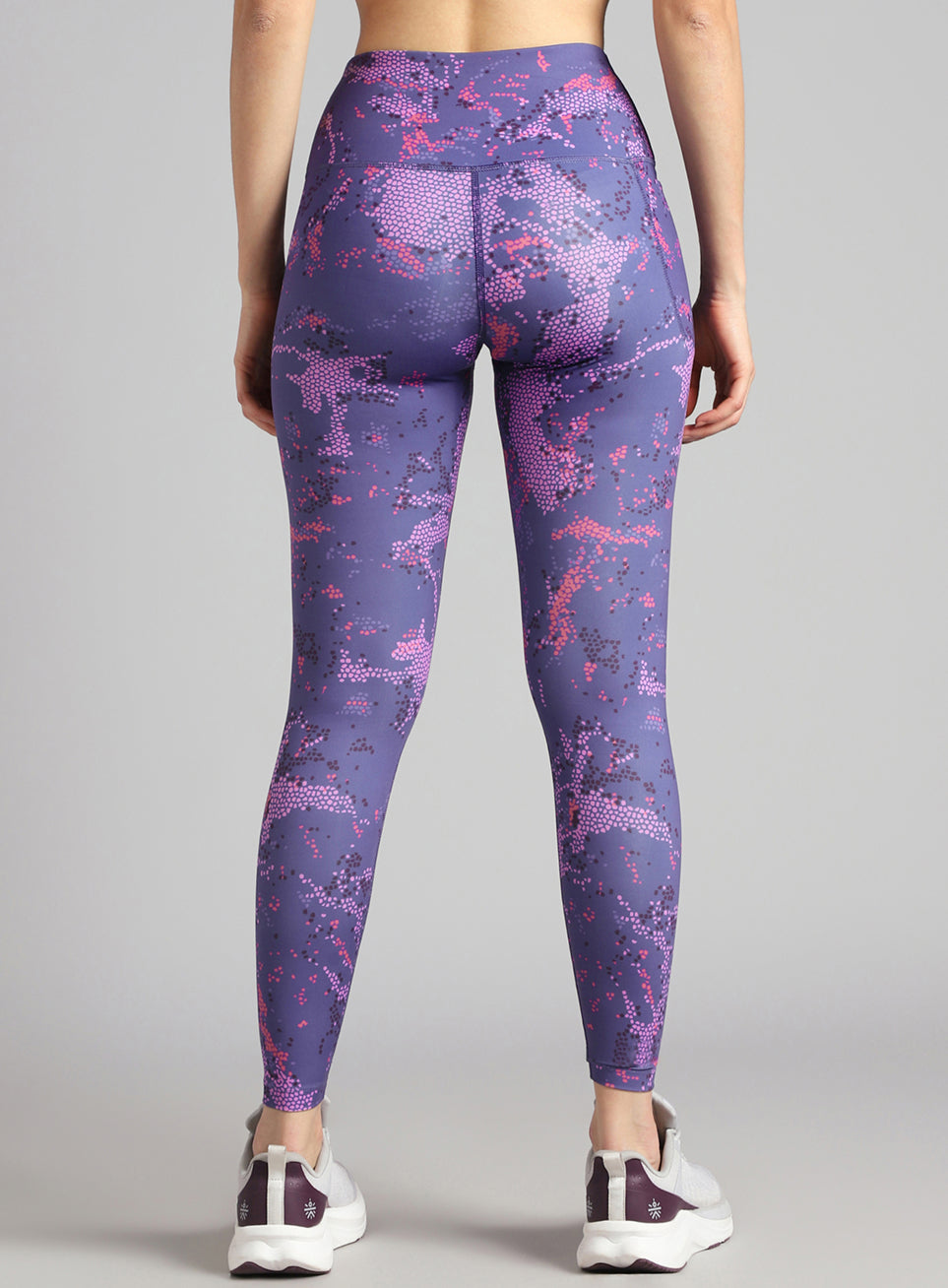 Women's Blue Printed Train All Day COMFlex Tights