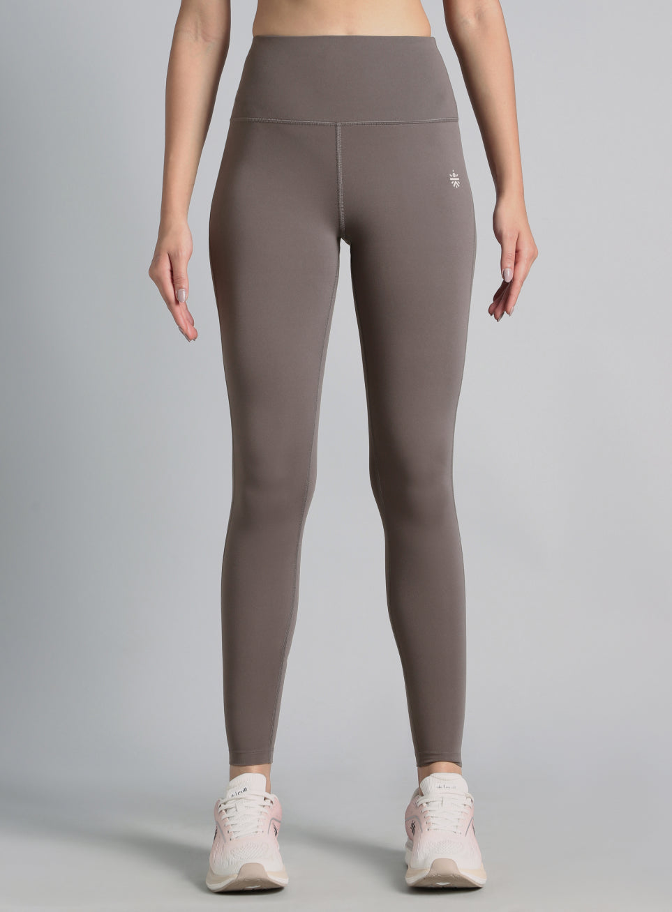 Women's Grey Graphic Print Active Tights