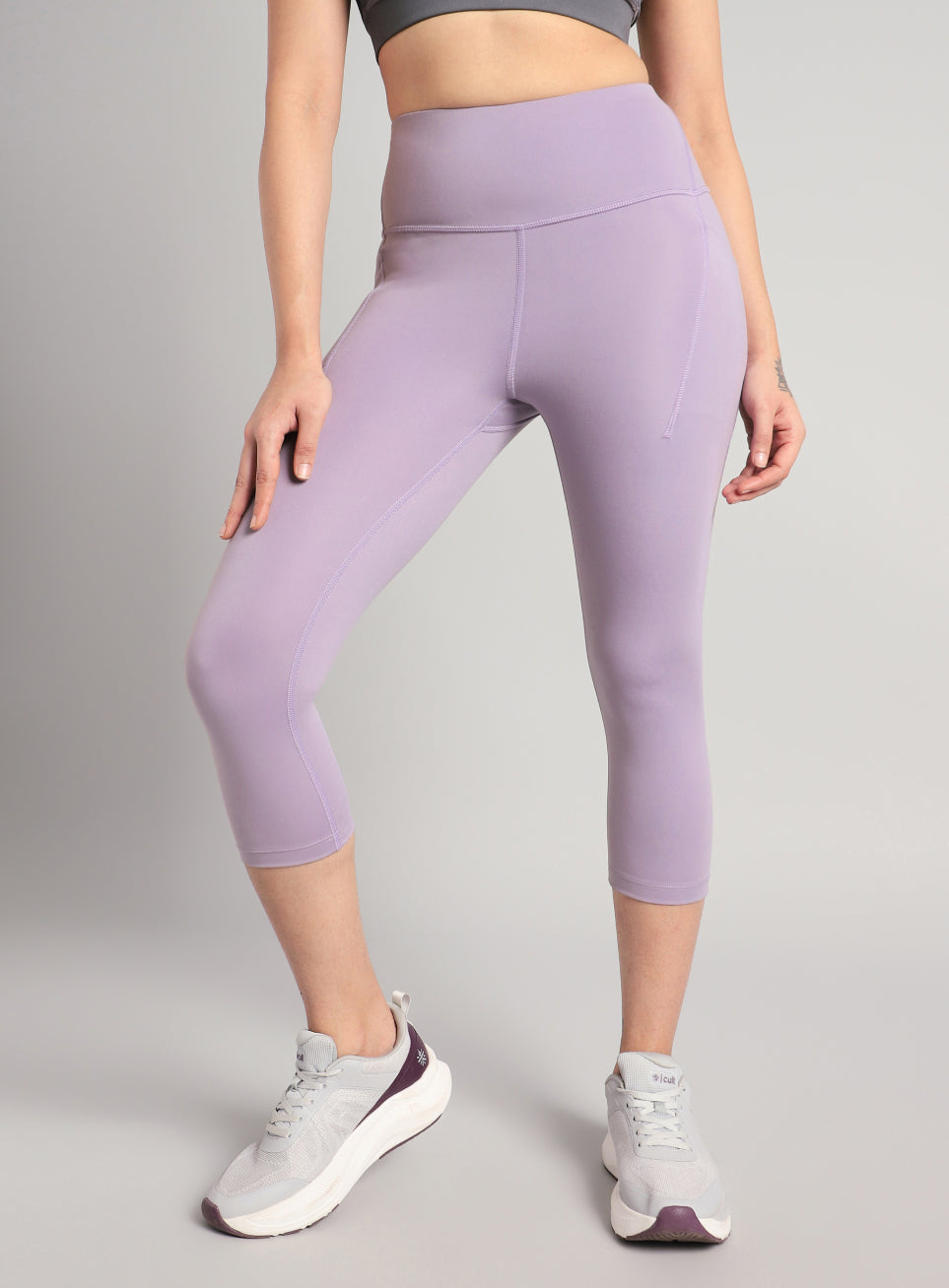 Women's Purple Everyday Run Cropped Length COMFlex Tights