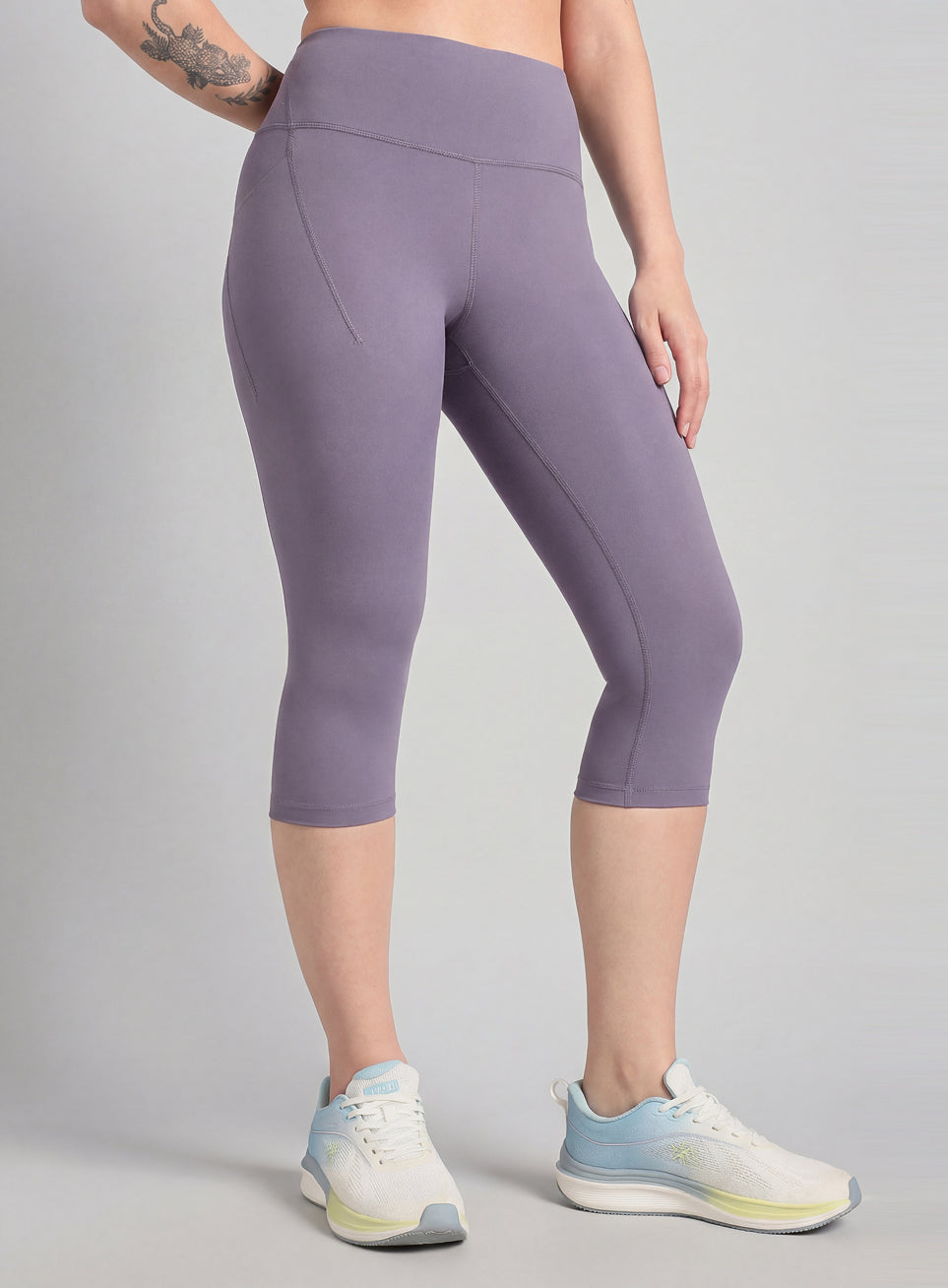 Women's Purple Everyday Run Cropped Length COMFlex Tights