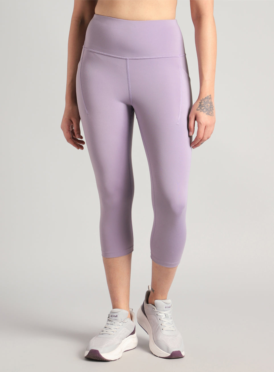 Women's Purple Everyday Run Cropped Length COMFlex Tights