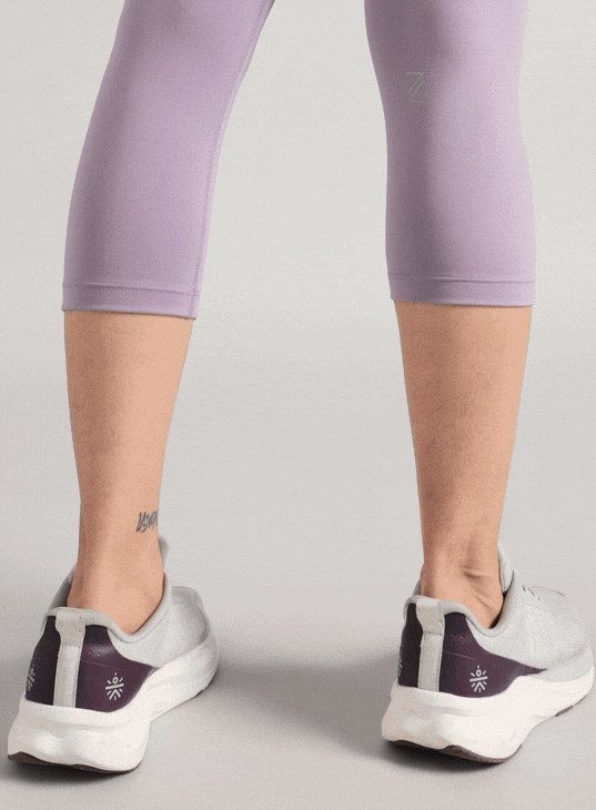 Women's Purple Everyday Run Cropped Length COMFlex Tights