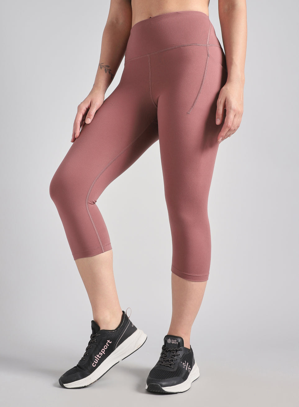 Women's Brown Everyday Run Cropped Length COMFlex Tights