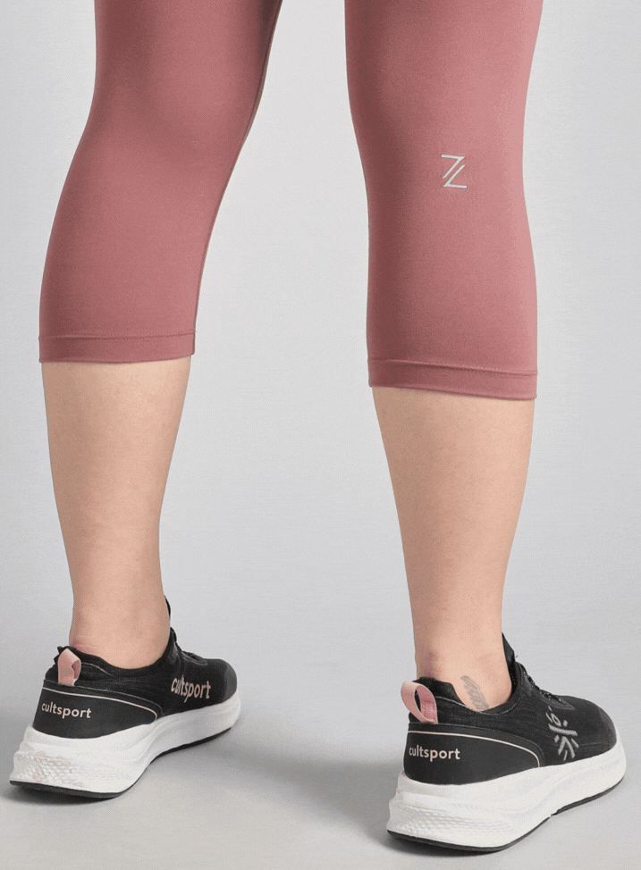 Women's Brown Everyday Run Cropped Length COMFlex Tights