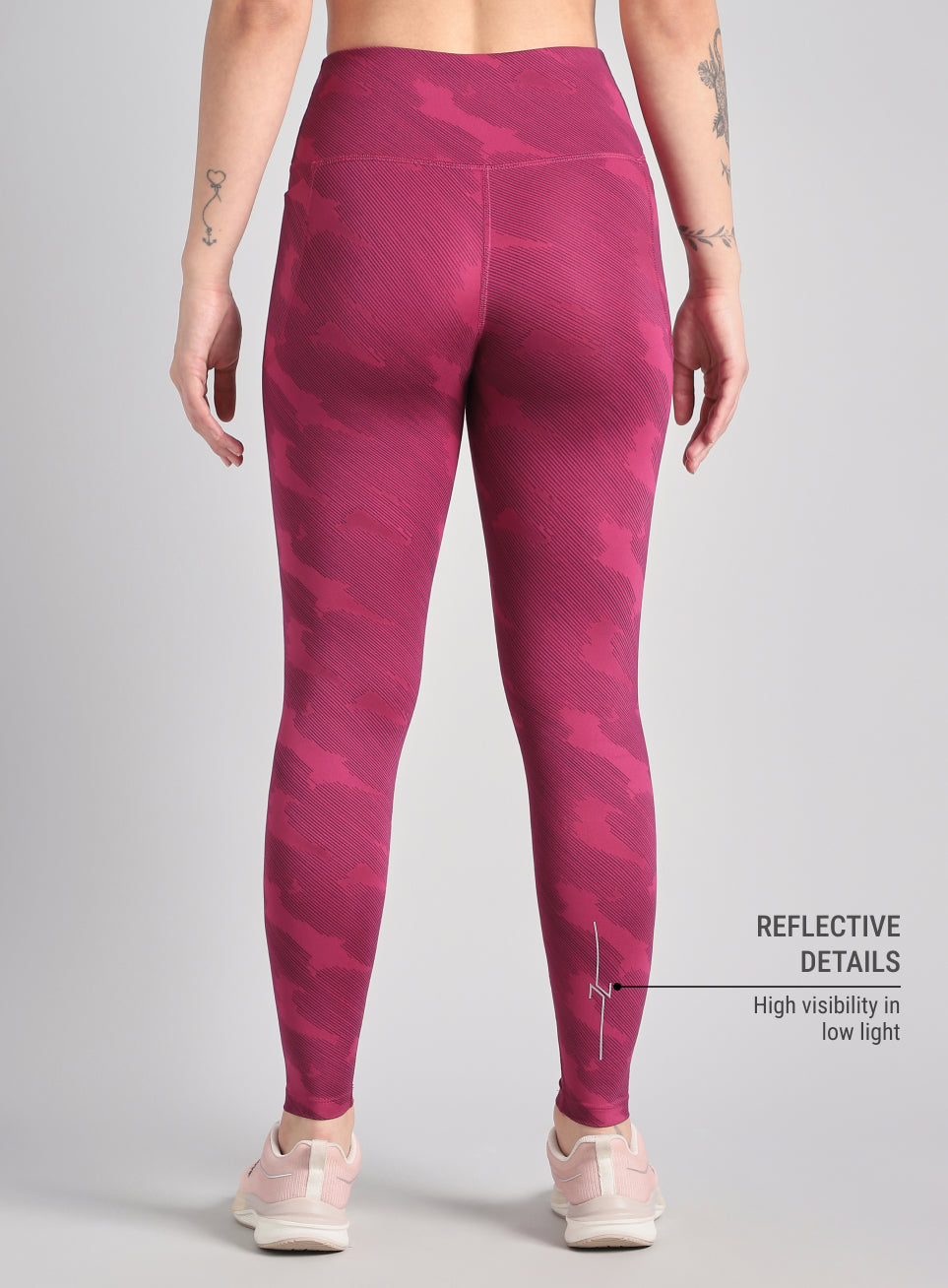Women's Pink The Run Project Printed COMFlex Tights