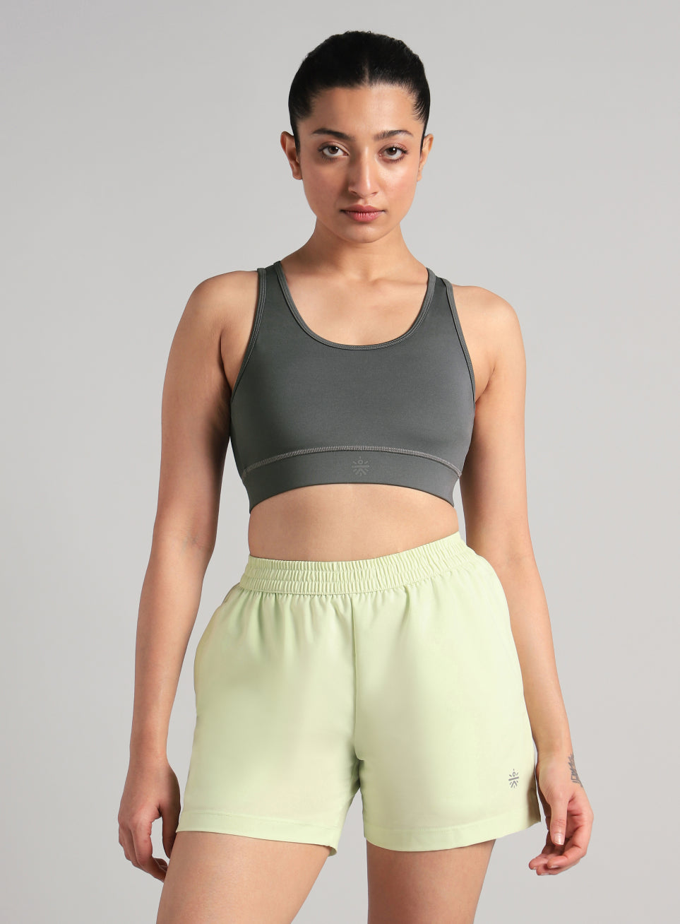 Women's Grey Running Pro High Support Bra