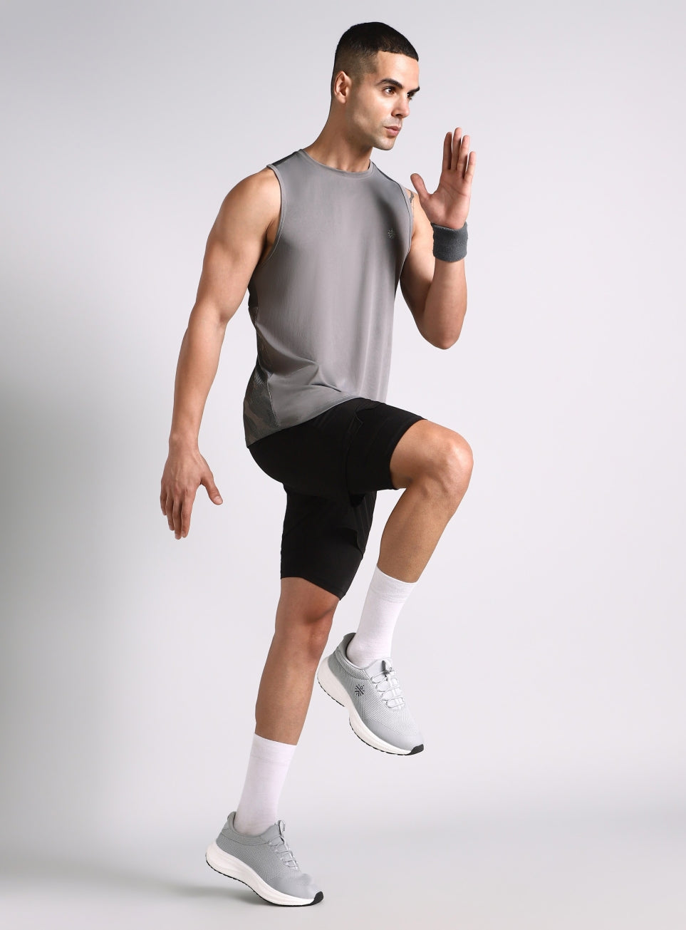 Men's Grey Urban Camo Motion Forward Running Tank