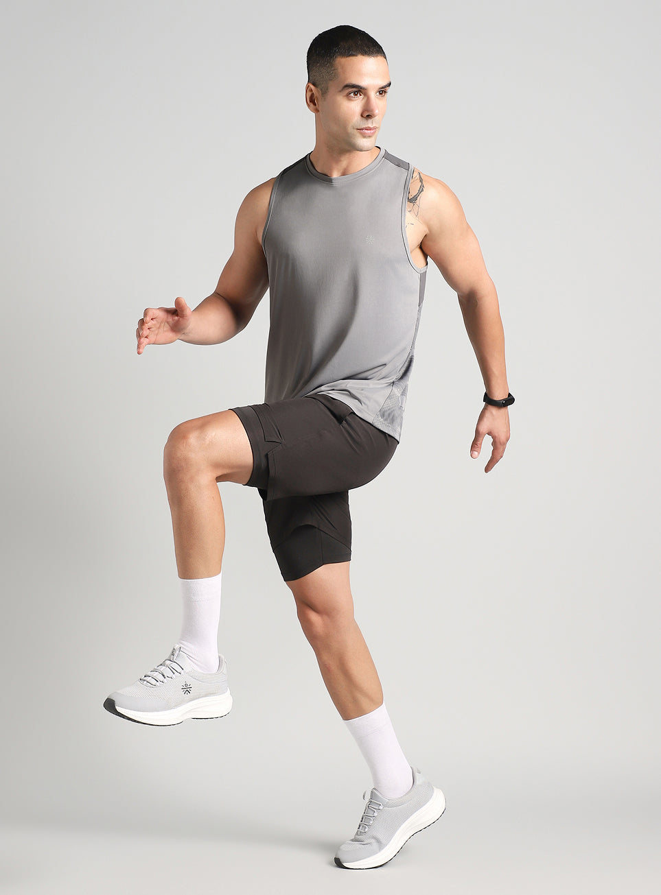 Men's Grey Urban Camo Motion Forward Running Tank