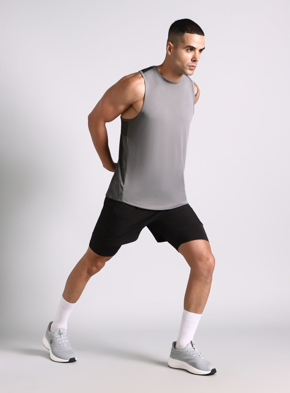 Men's Grey Urban Camo Motion Forward Running Tank