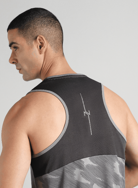 Men's Grey Urban Camo Motion Forward Running Tank