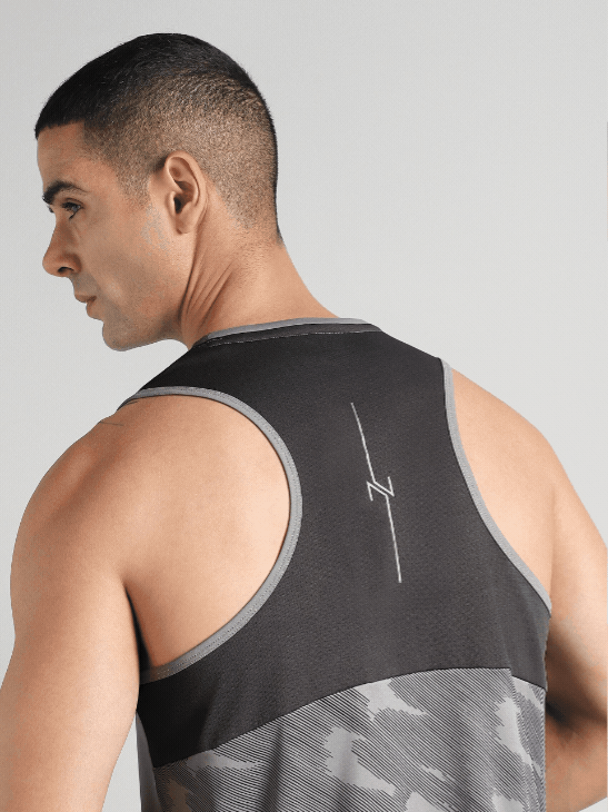 Men's Grey Urban Camo Motion Forward Running Tank