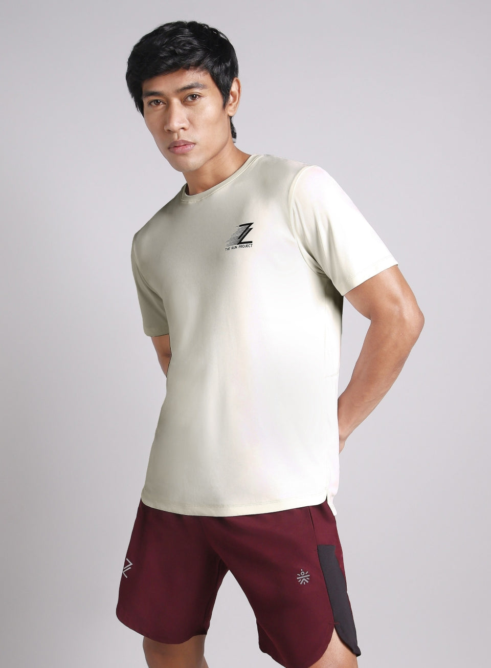 Men's Off White Runner's Essential Trail Run T-shirt