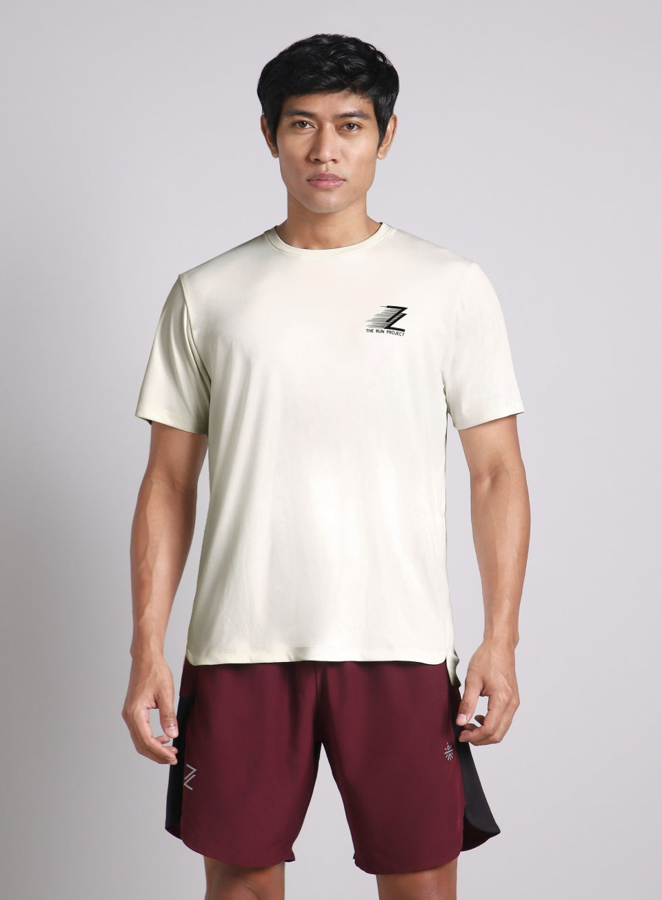 Men's Off White Runner's Essential Trail Run T-shirt