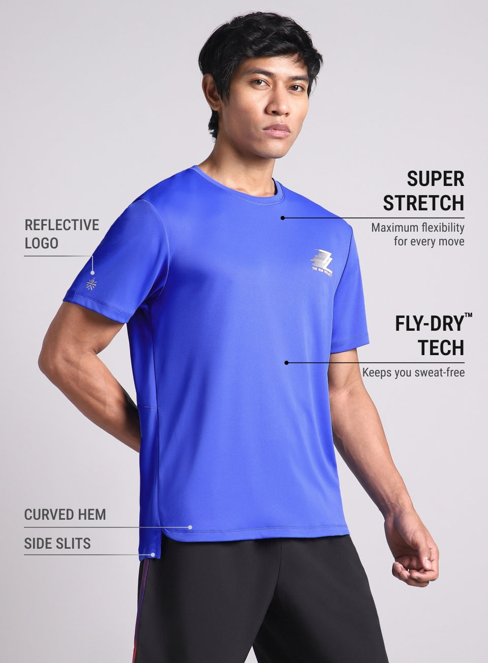 Men's Blue Runner's Essential Trail Run T-shirt