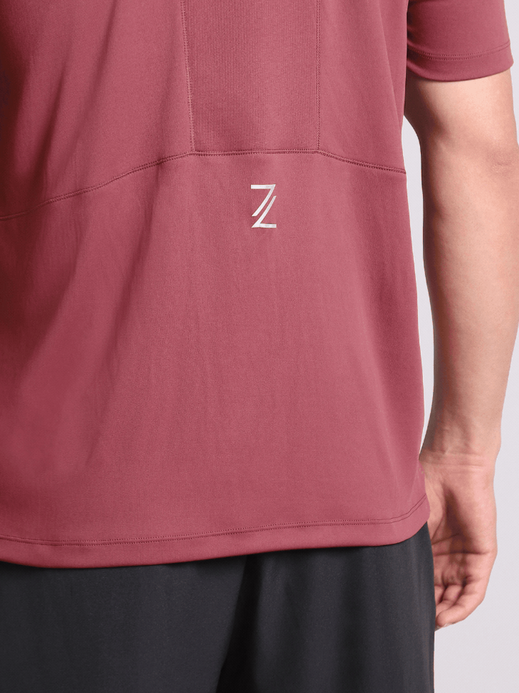 Men's Maroon Runner's Essential Trail Run T-shirt