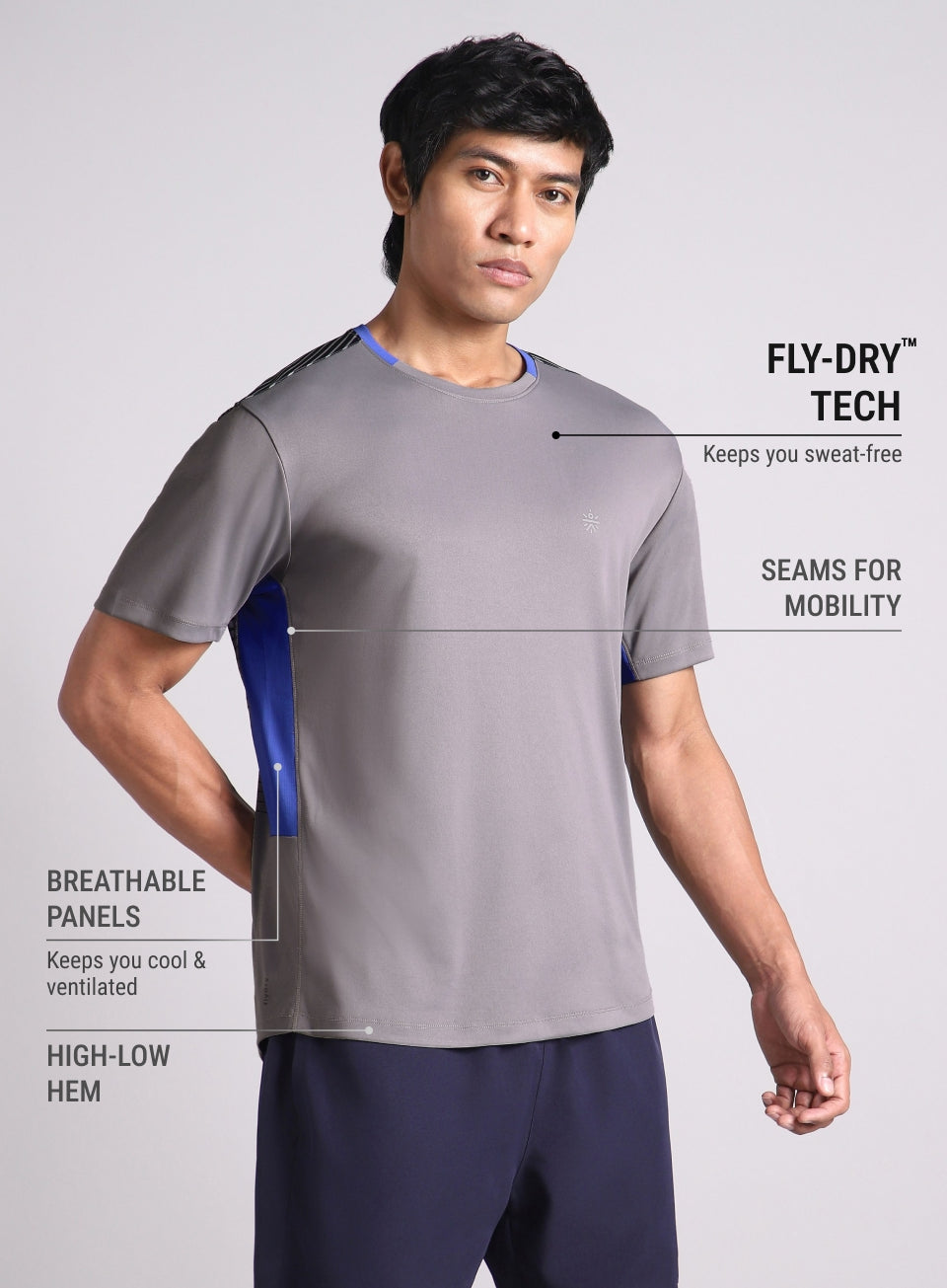 Men's Runner's Grey Flex Tee