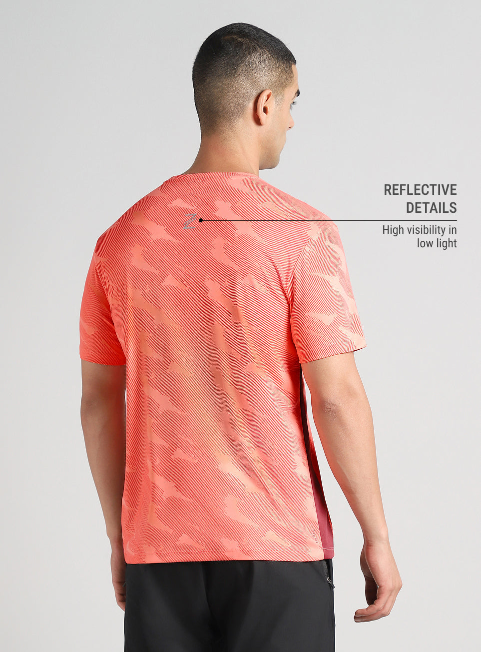 Men's Coral Urban Camo Running T-shirt