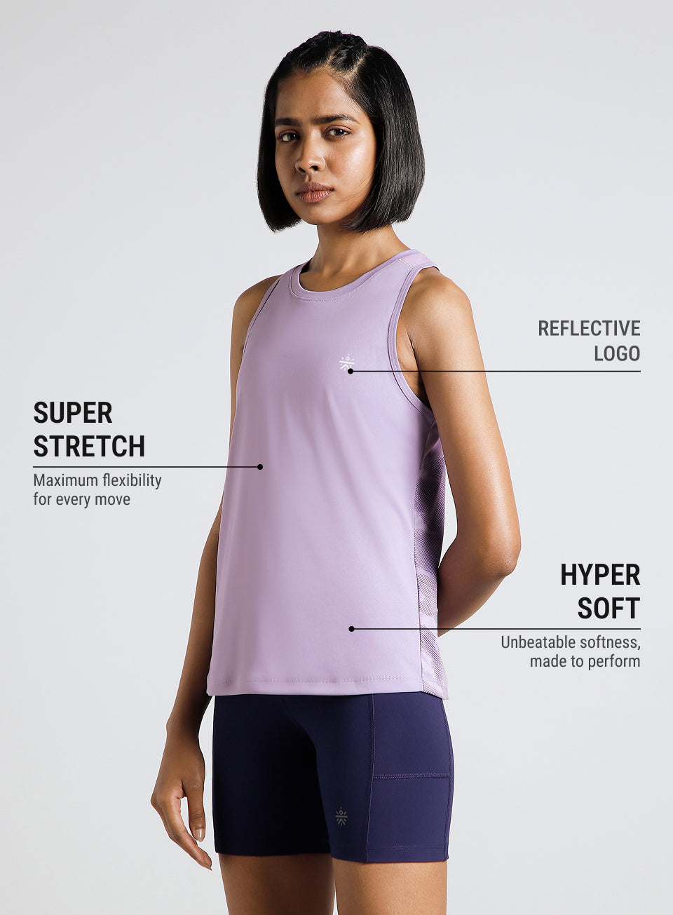Women's Purple Urban Camo Running Tank Top