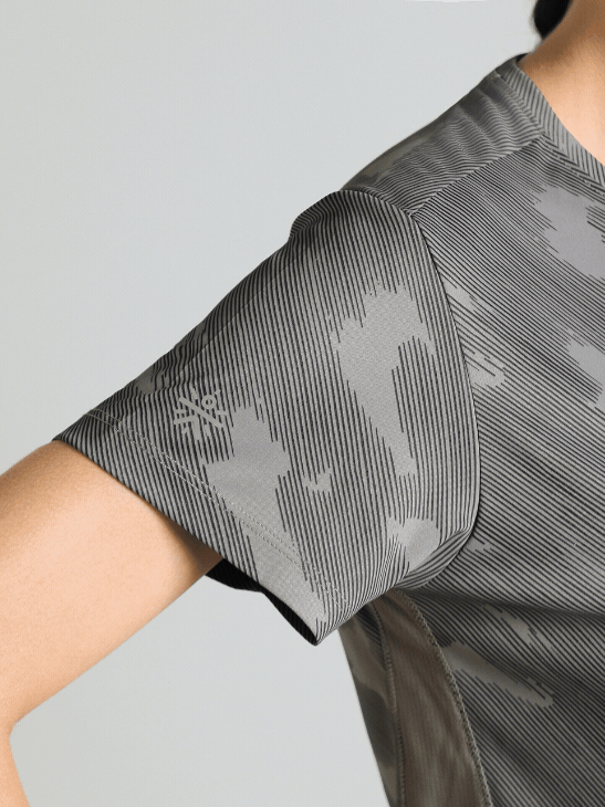 Women's Grey Urban Camo Running T-shirt
